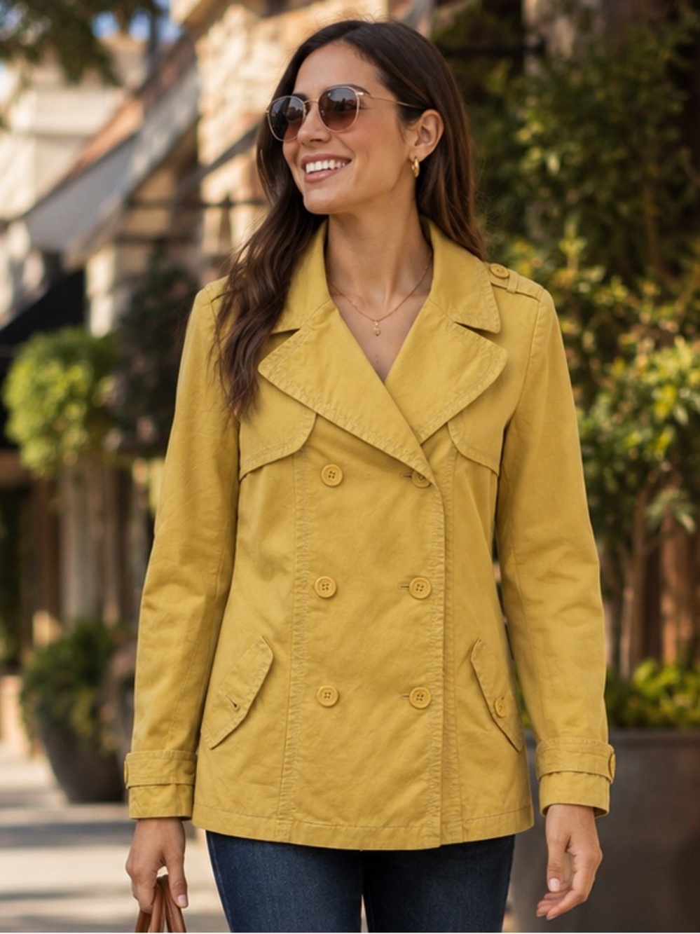 VIKI Mustard Yellow Lightweight Trench Jacket Korean Women’s Brand US Size 6